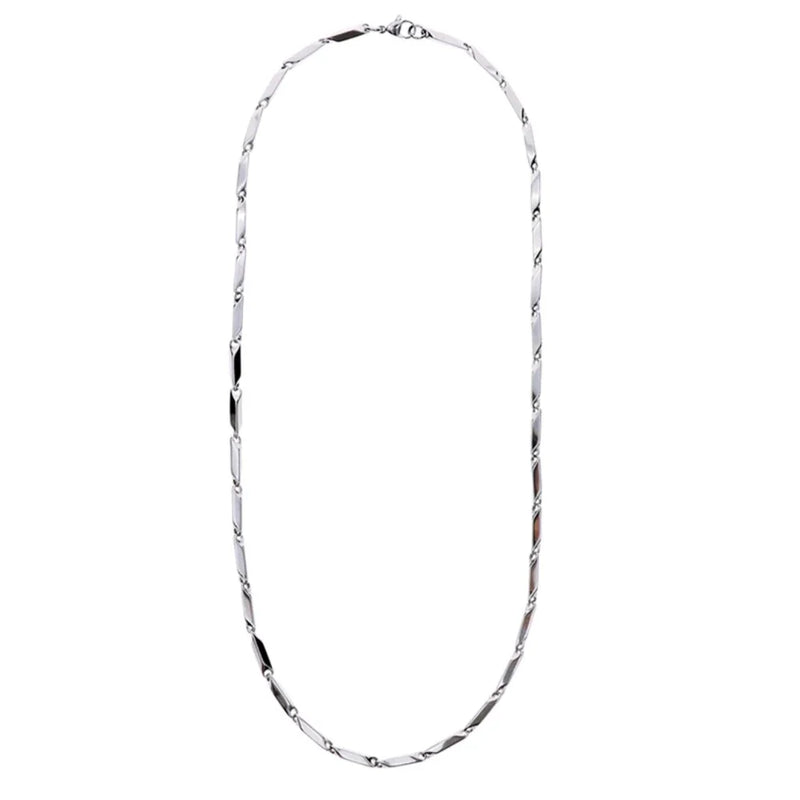 Colar em Aço Cirúrgico Inox Tijolinhos